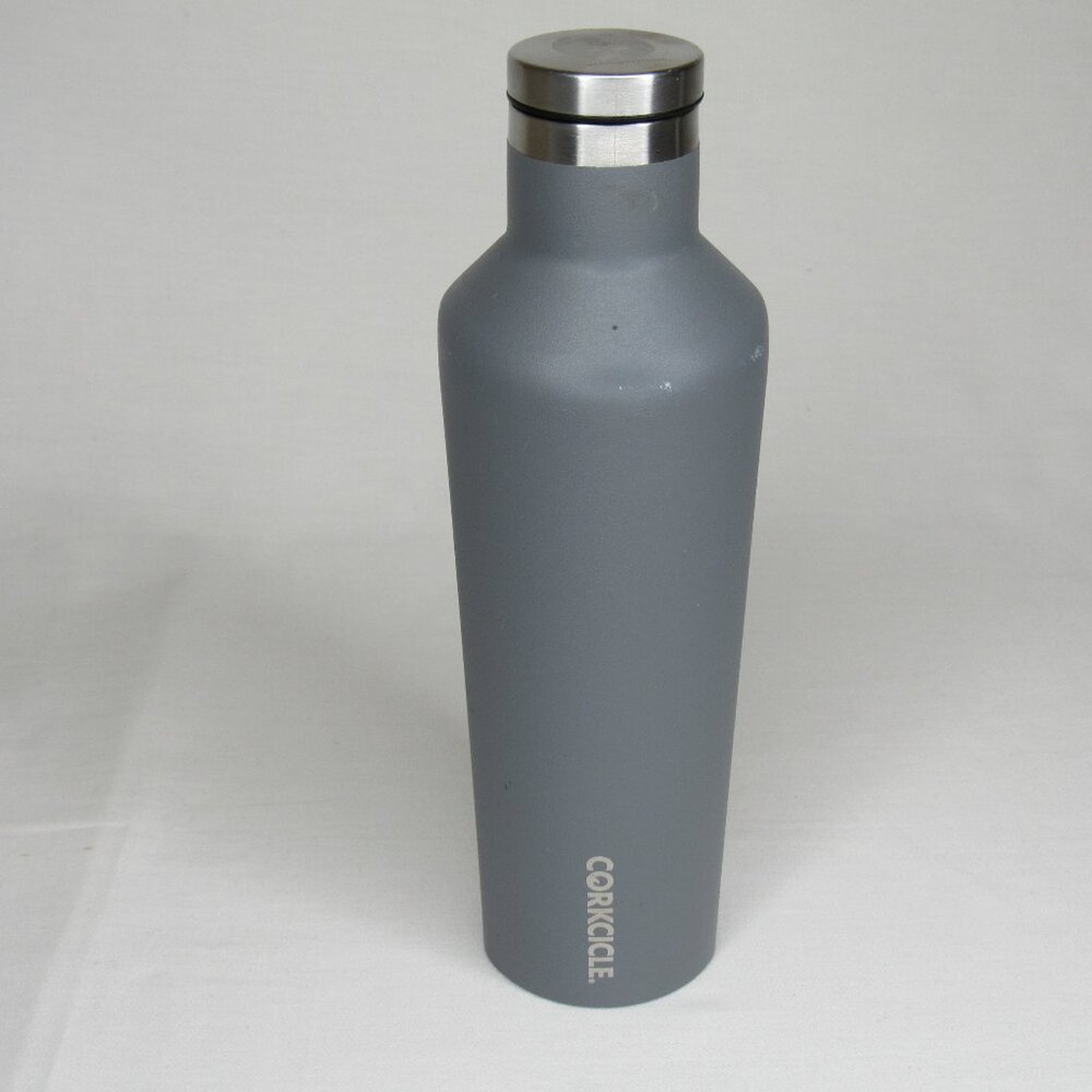 Corkcicle Matte Gray Waterman Canteen Water Bottle 16oz